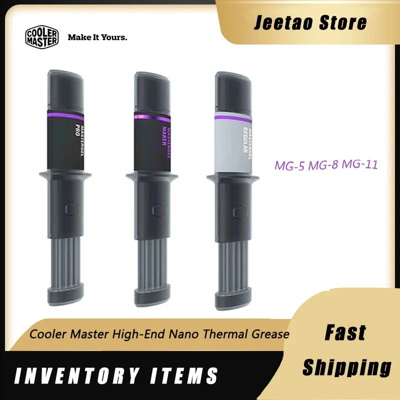 

Cooler Master High-End Nano Thermal Grease MG-5 MG-8 MG-11 W/m.k=11 Paste Compound Silicone For Processor GPU CPU Cooling
