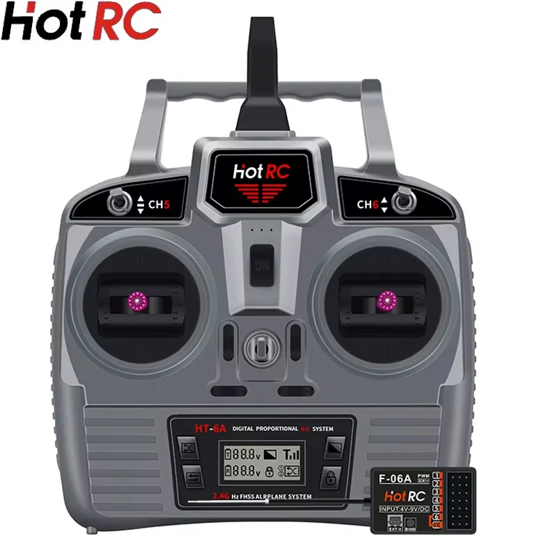 Обновленный Hotrc HT-6A 2 4G 6CH RC передатчик FHSS &amp приемник с коробкой для FPV дрона Rc