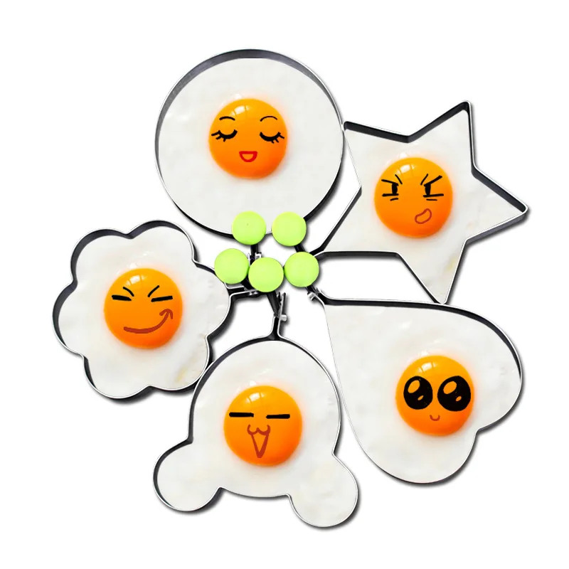

Stainless Steel Fried Egg Pancake Love Flower Shaper Omelette Molds Cooking Tool Breakfast Kitchen Accessories For Baking Gadget