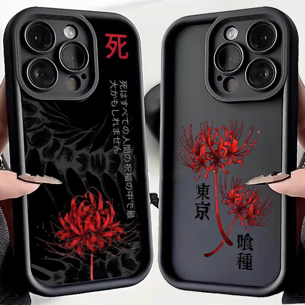 Фото Новый стильный чехол для телефона с аниме-принтом «Токийский гуль» для Xiaomi Redmi 15, 14C, 13, 13C, 12, 12C, K50, K40, 10C, 10, 9T, 9C, 9A (4G/5G), мягкий чехол из ТПУ №4