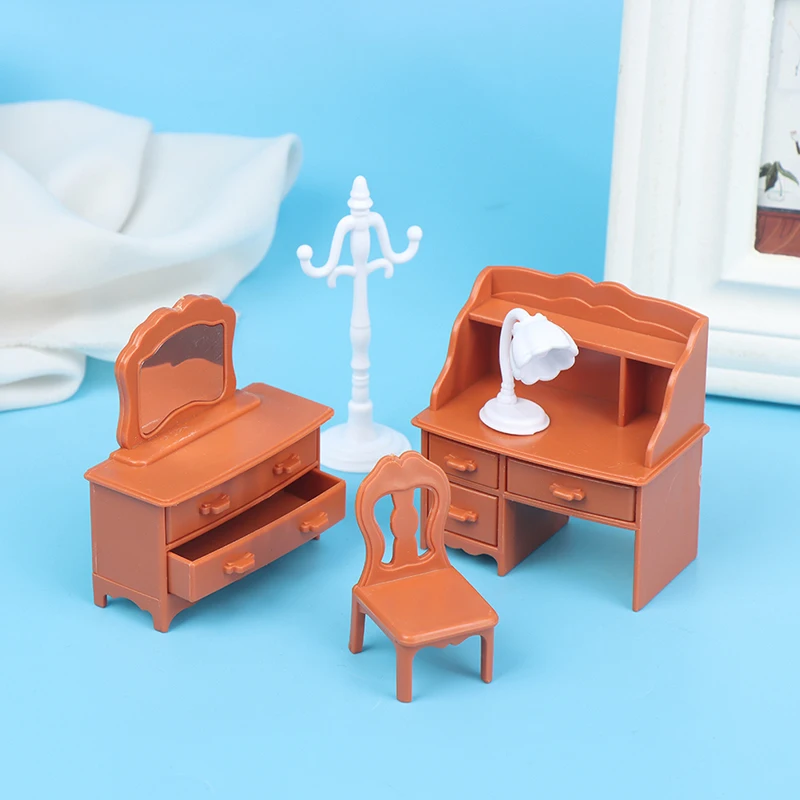 Кавайная мини-кукла мебель для спальни туалетный столик зеркало игровая модель