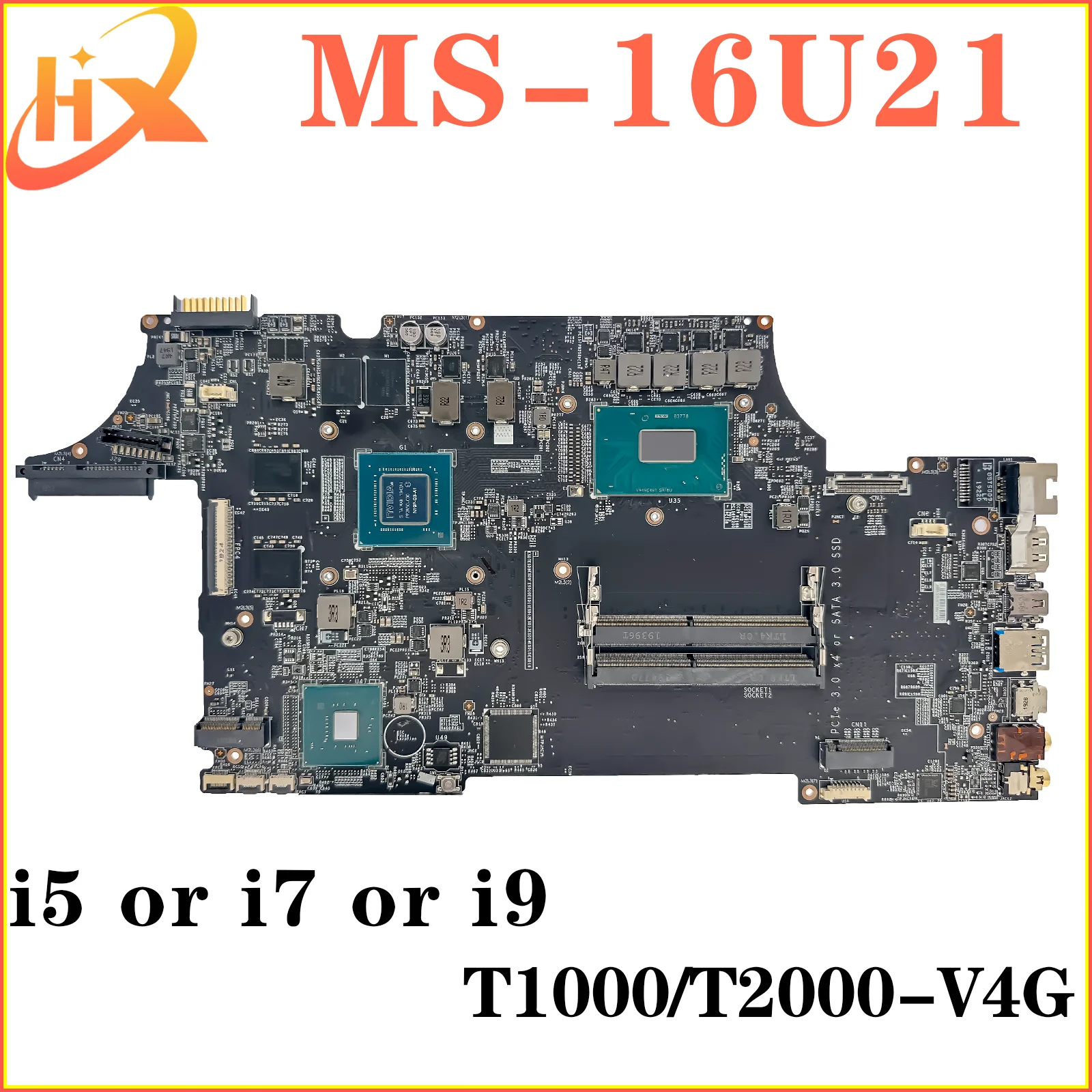 

Mainboard For MSI MS-16U21 MS-16U2 WE65 Laptop Motherboard i5 i7 i9 9th Gen T1000/T2000-V4G