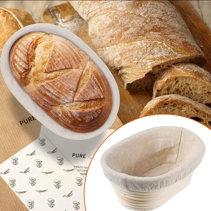 Круглая Овальная Корзина Для Запрета Из Натурального Ротанга С Крышкой Хлеба И