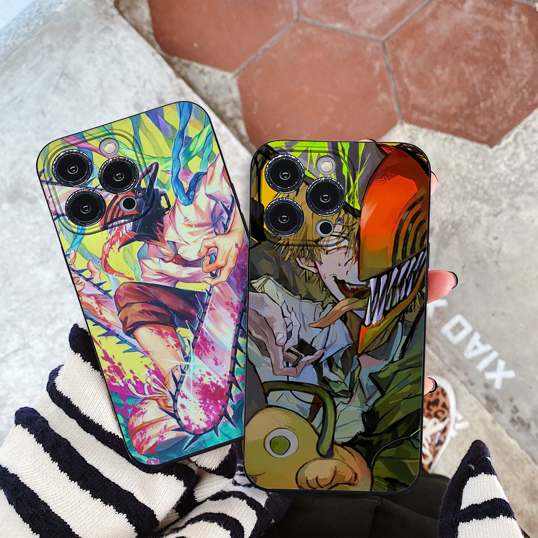 Силиконовый чехол для телефона с аниме бензопилой IPhone 13 12 Mini 11 14 Pro Max 8 7 Plus Xs Xr Se 2022 -