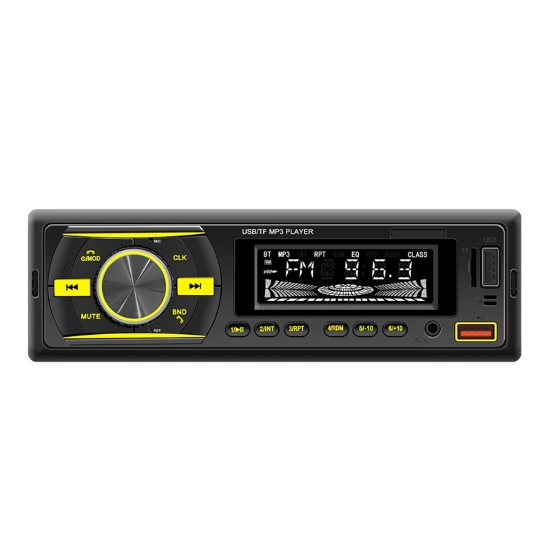 

Авто MP3-плеер Встроенный считыватель карт TF AUX FM-радио Зарядка через USB Автомобильная стереосистема F19A