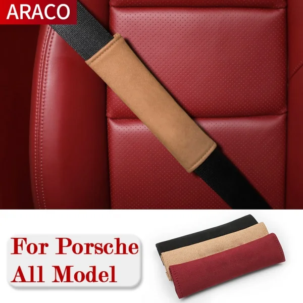 

Car Seat Belt Shoulder Cover Protective Case For Porsche Macan Cayenne Panamera 718 911 918 Interior Accessories Styling Product