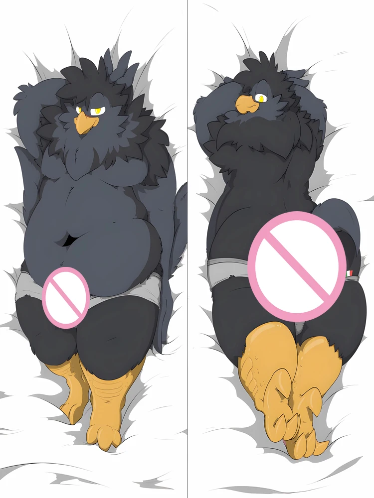 DIY изготовленная на заказ аниме Corvus (genus) Orcus пушистая наволочка Дакимакура с