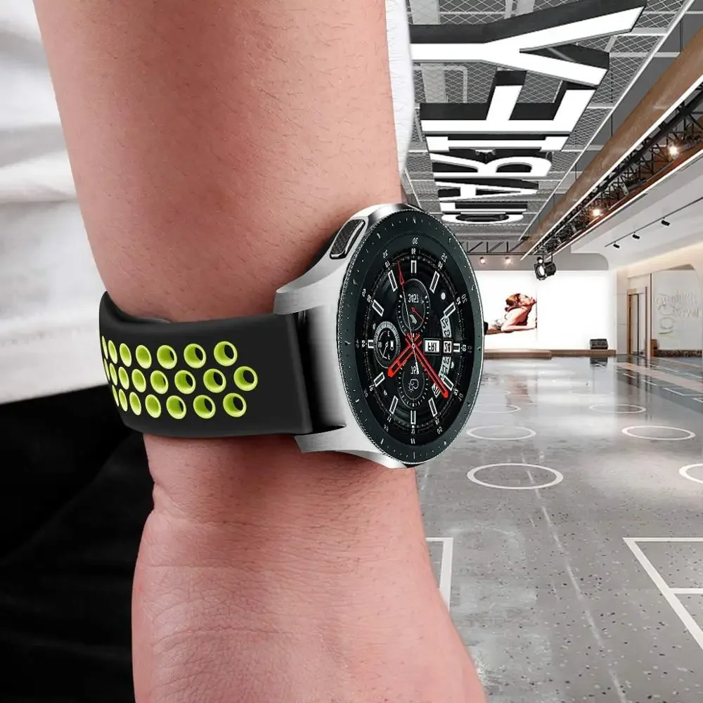 Фото Ремешок 20 мм 22 мм для часов Samsung Galaxy watch 3 45 мм/42 мм/Active-2 Gear S3 Frontier, силиконовый браслет Huawei GT/2/2e, 46 мм №5