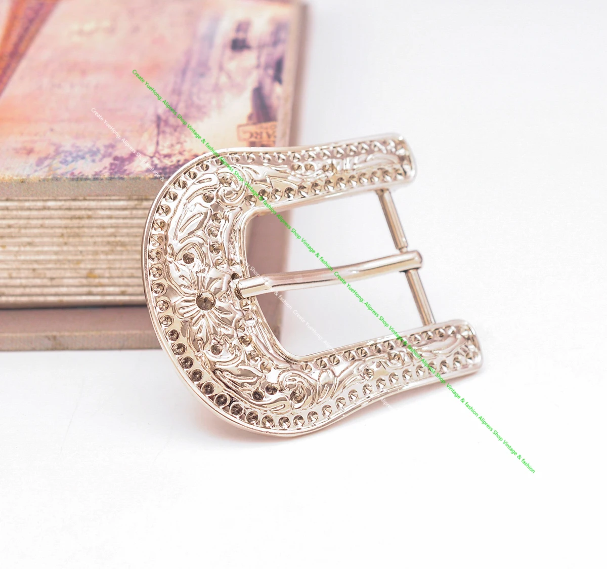 Мужской ковбойский ремень с цветочной гравировкой серебристая пряжка для