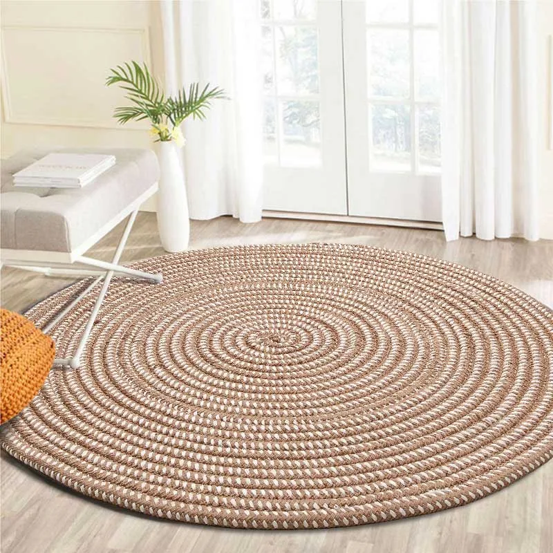 

Knit Woven Saloon Table Round Carpets Computer Chair Yoga Rug Children Study Room Footcloth Prayer Mats