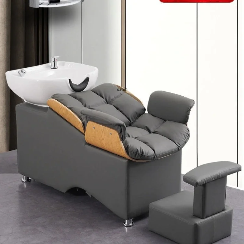 Высококлассная кровать для шампуня парикмахерской массажная полунаклонная