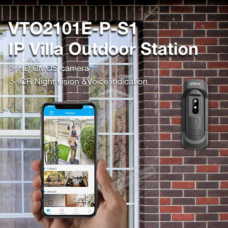Дешево Dahua Интерком VTO2101E-P-S2 2MP HD видео дверной звонок поддержка микрофон Встроенный спике двунаправленный разговор цинковый сплав панель POE IK10 IP65 Дешево Dahua Интерком VTO2101E-P-S2 2MP HD видео дверной звонок поддержка микрофон Встроенный спике двунаправленный разговор цинковый сплав панель POE IK10 IP65