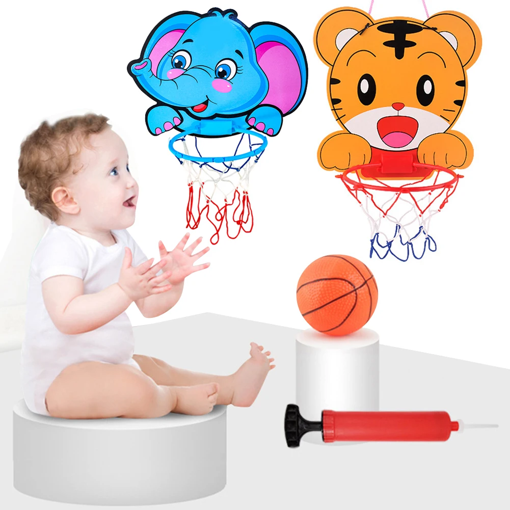 

Kids Basketball Hoop Home Basket Ball Hoops Set with Air Pump Indoor Fitness Exercise Hanging Basketball Backboard for Toddlers