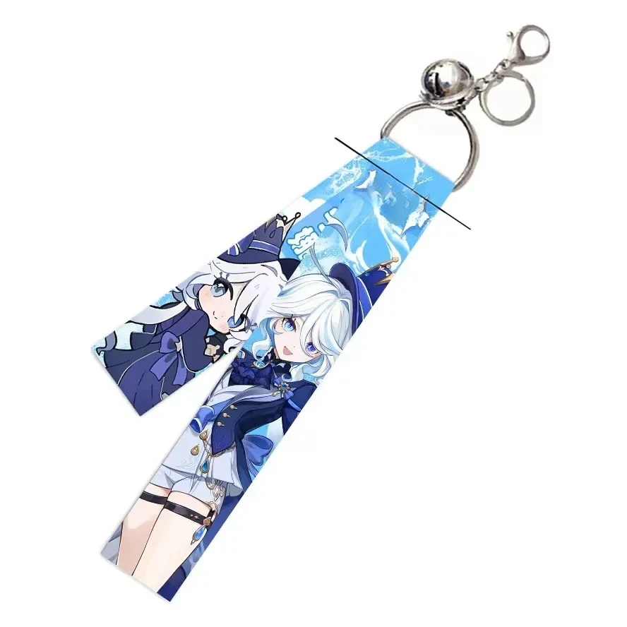 Брелок для ключей Genshin Impact Lanyards Focalors Furina Raiden Shogun Yae Miko Zhongli wanderer Keqing Xiao Hu Tao