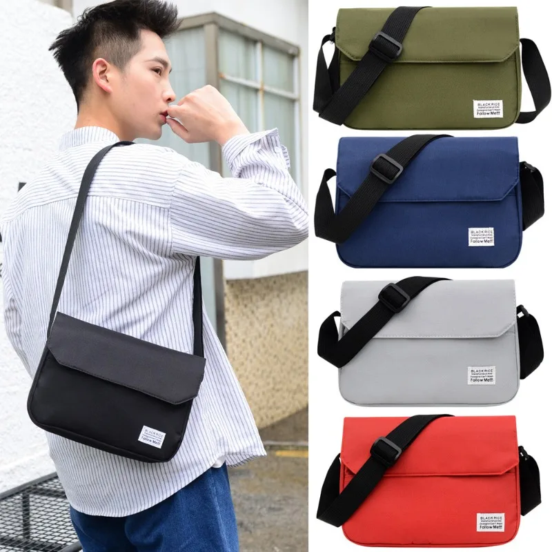 

CEAVNI Large Capacity Men's Messenger Bag All Simple Shoulder Bag Fashion Multi-colored Crossbody Bag Multi-functional Nylon Bag