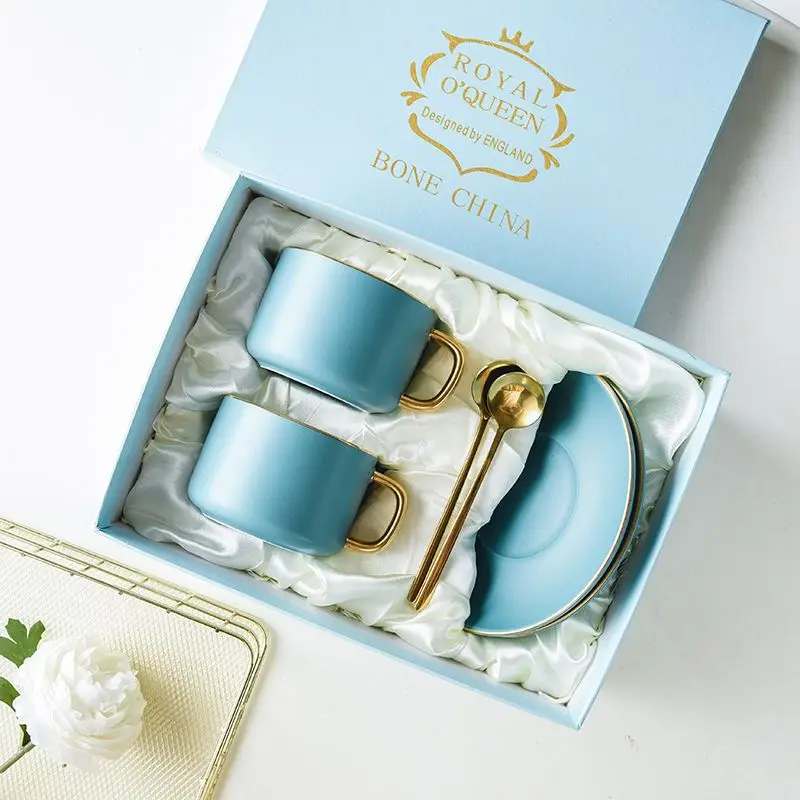 

Luxury Mug Coffee Cup Nordic Hand Painted Geometric Ceramic Handmade Irregular Cup Coffee Milk Tea Oatmeal with Box Couple Cup