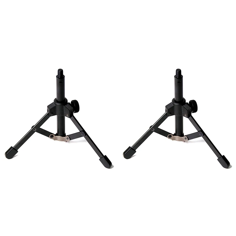 

2X Foldable Tripod Desktop Microphone Stand Holder For Podcasts, Online Chat, Conferences, Lectures,Meetings, And More