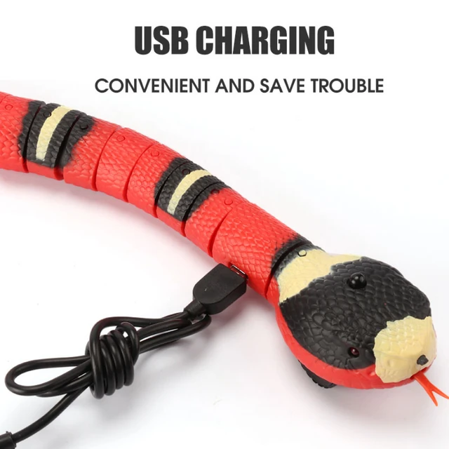 Smart Sensing Snake Interactive Cat Toys Automatic USB Charging Kitten Accessories for Pet Dogs Game Play Toy 3
