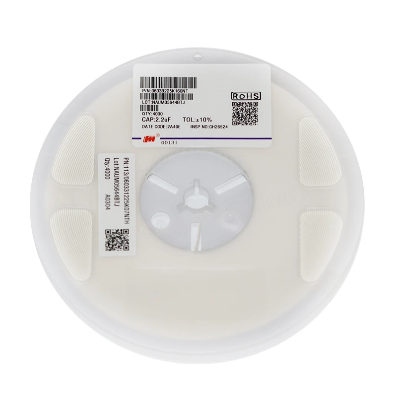 Фирменный оригинальный конденсатор 0603SMD 2 uF(225) ± 10% 16V X7R 0603B225K160NT 50 шт.