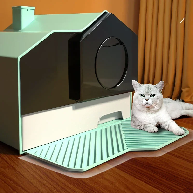 Закрытое подстилка для кошек туалета очень большой переносной поднос улицы