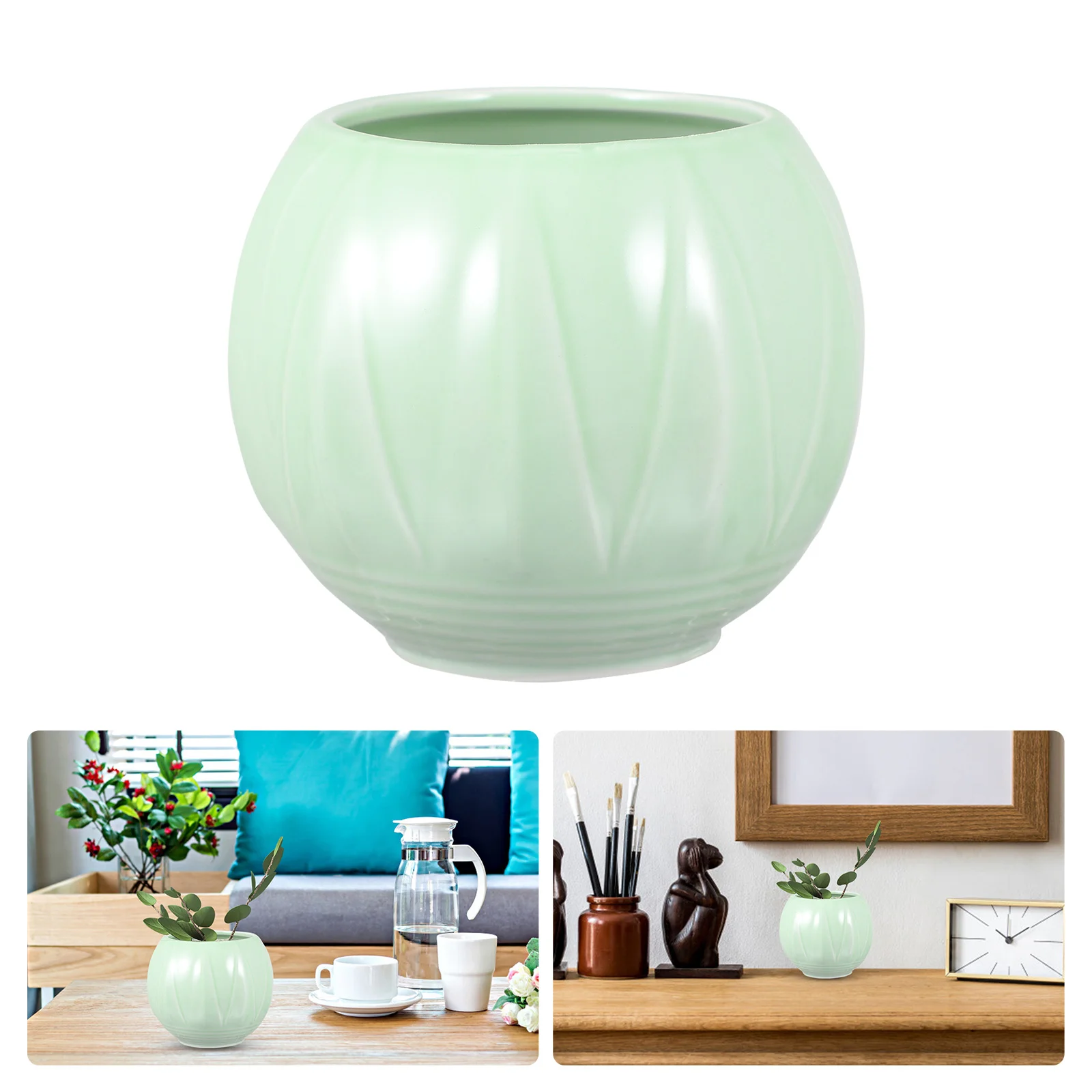 

1pc Decorative Plant Pot Flowerpot Adornment Gardening Supplies Ceramic Planter