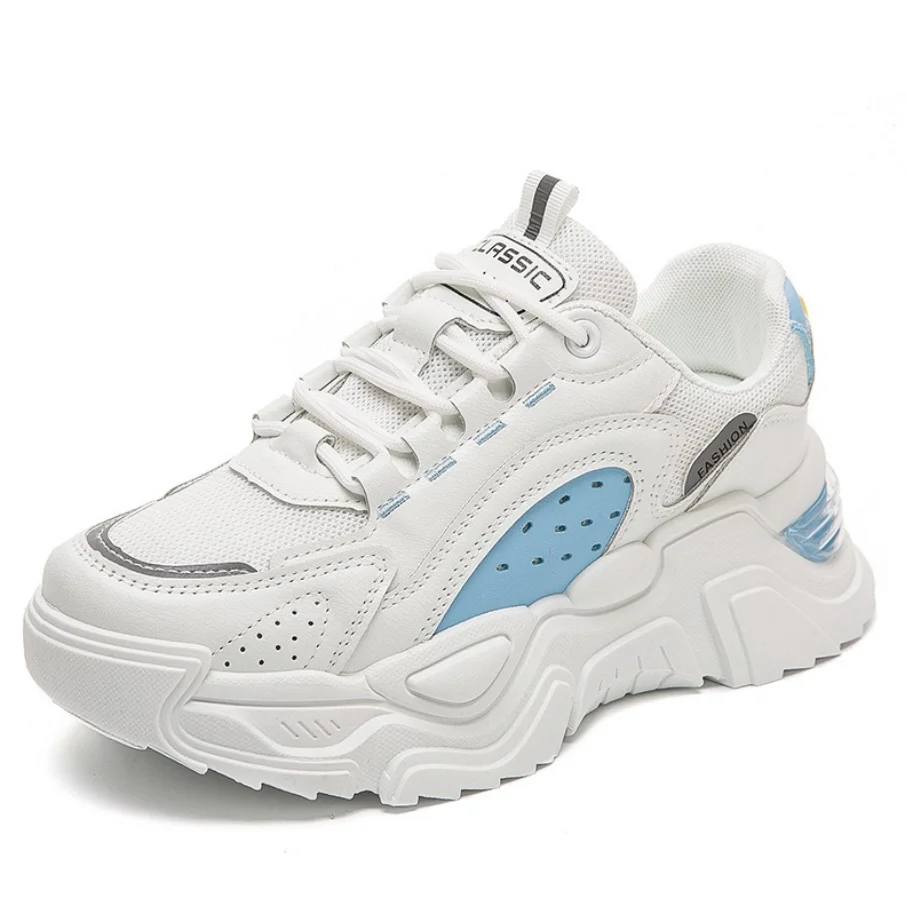 

Кроссовки женские на платформе, роскошные дизайнерские, повседневная обувь для бега, массивные, белые