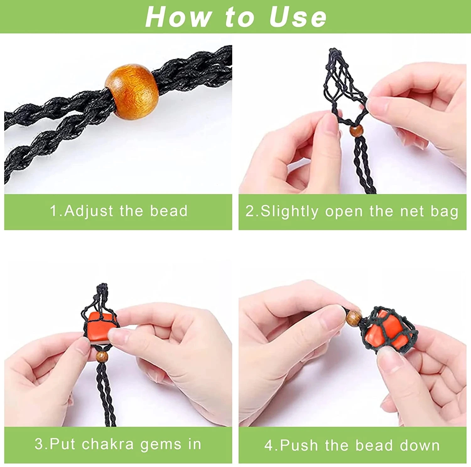 3 размера ожерелье шнур пустой медитации Хрустальный держатель DIY натуральные