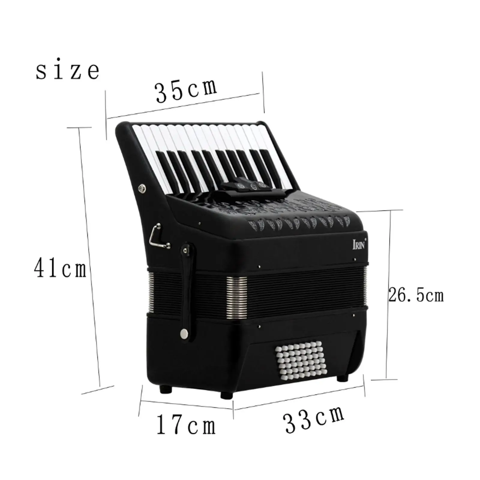 Акордеон 26 клавиш 48 басовых фортепиано музыкальный инструмент образовательный с