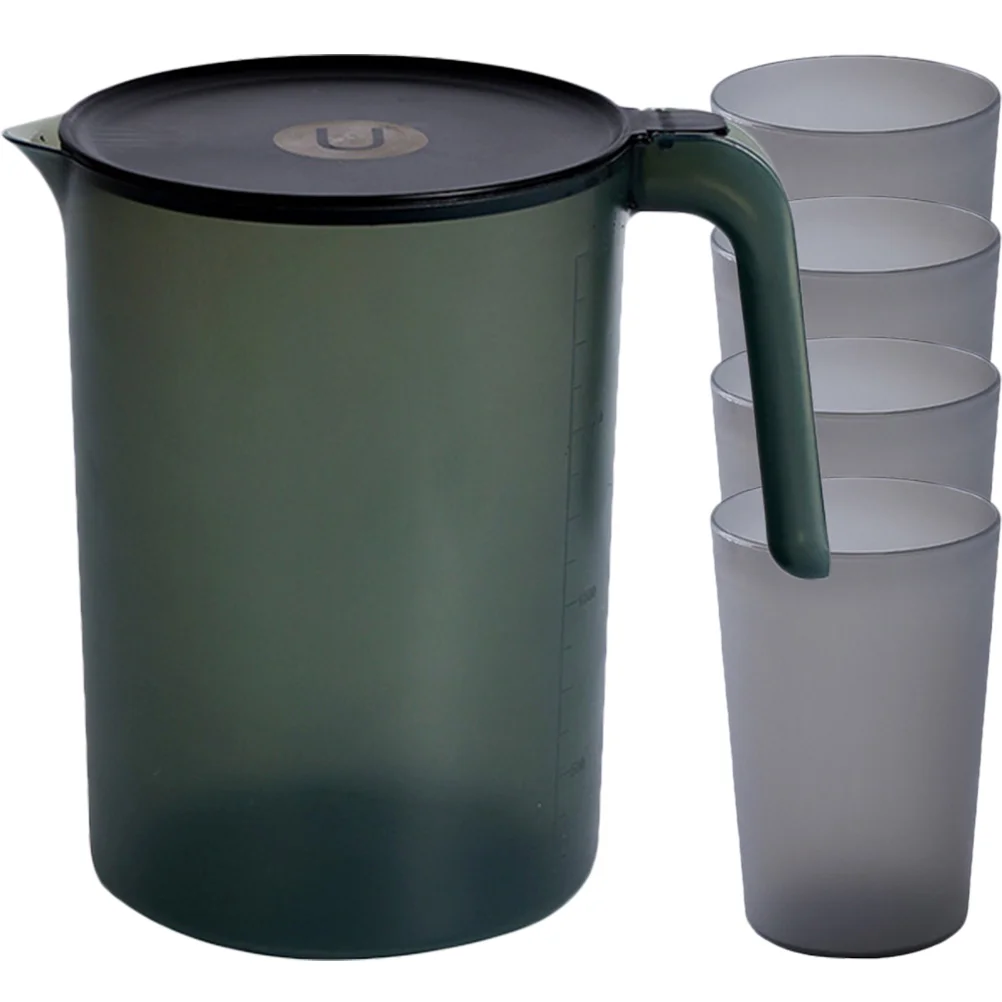 Cold Water Bottle Beverage Holder Plastic Pitcher Lid Pot Milk Jug Household Blender Glass Container Cup Ice