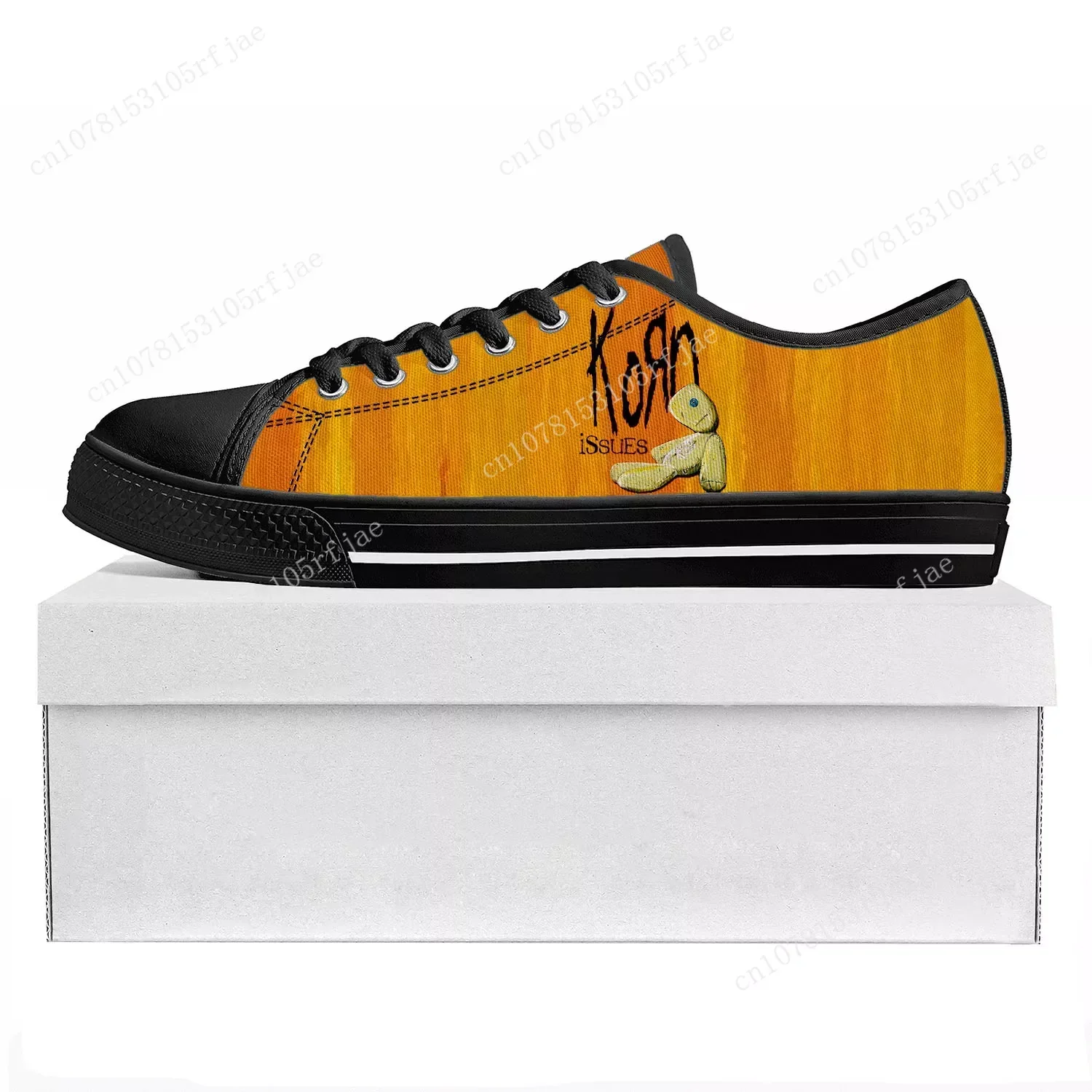 Женские и мужские низкие кроссовки Korn рок-группа Band холщовые с 3D принтом