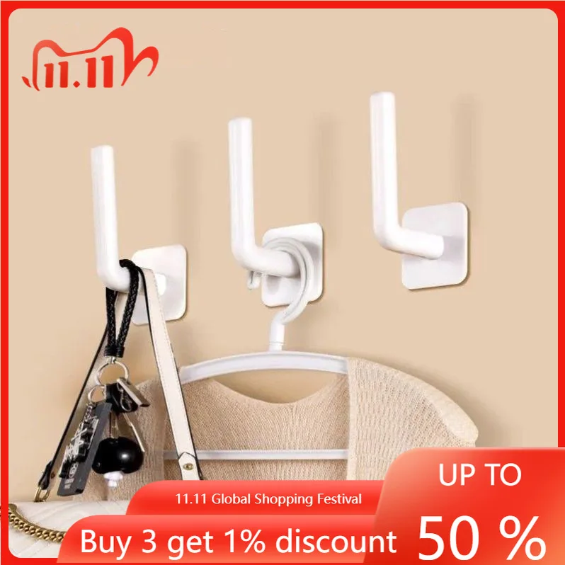 

L-shaped hook, perforated free plastic door kitchen clothes hanging hook household mark adhesive multifunctional wall hanging