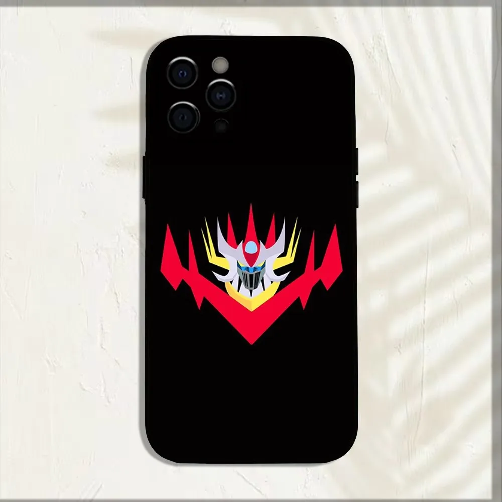 Чехол для телефона с аниме роботом G-Goldorak iPhone 16 15 14 13 12 11 Pro X XS Max XR Plus мягкий черный