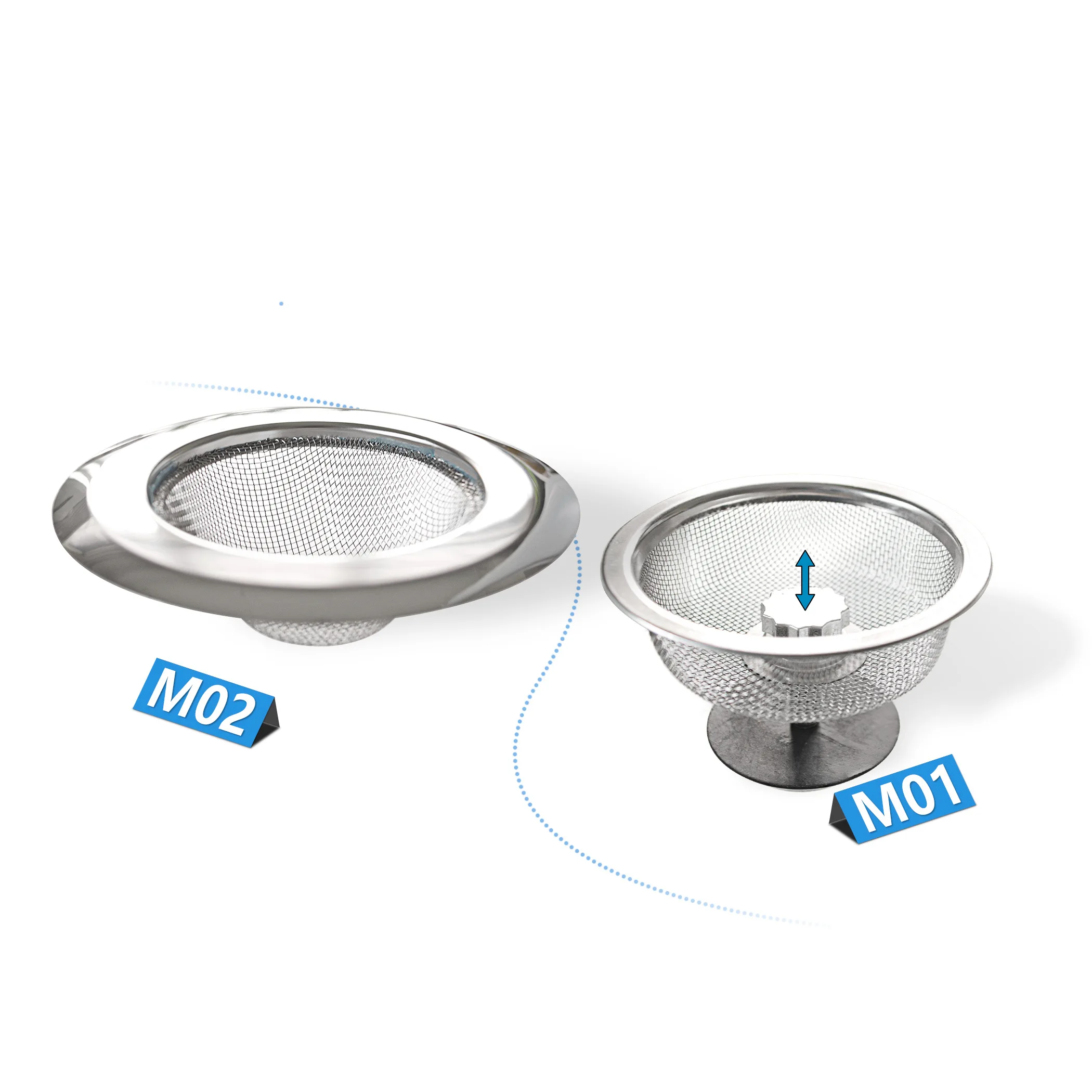 Kitchen Sink Drain Strainers Mesh Waste Filter Bathtub Hair 