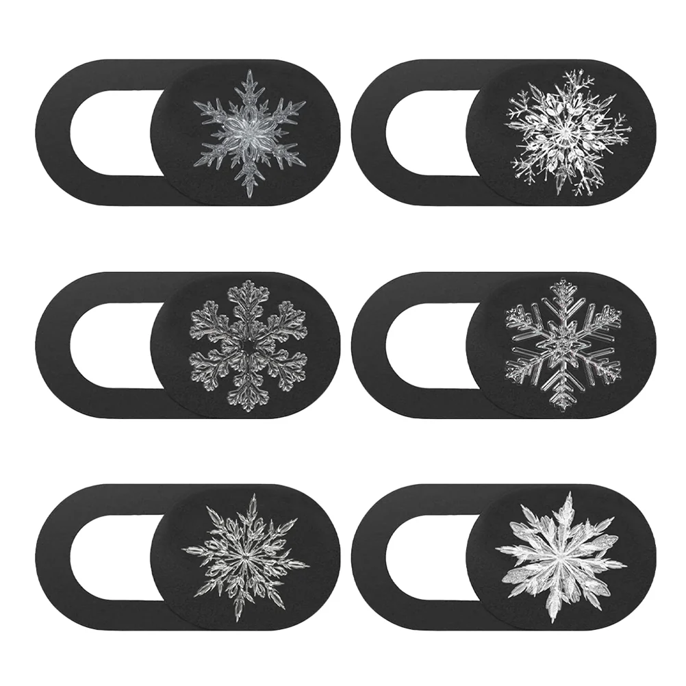 

6pcs Laptop Camera Cover Slide Camera Snowflake Cover Webcam Privacy Cover