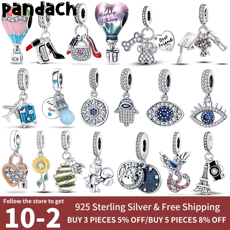 925 оригинальные Подвески plata de ley для оригинального браслета Pandora ожерелье из