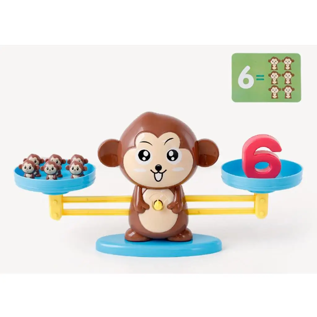 

Kids Kid Math Early Education Balance Scales Counting Monkey Toy