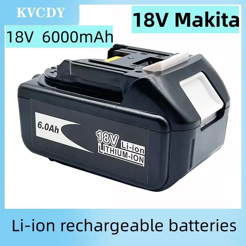 

100% Original Makita 18V 6000mAh Rechargeable Power Tools Battery with LED Li-ion Replacement LXT BL1860B BL1860 BL1850 DTW285