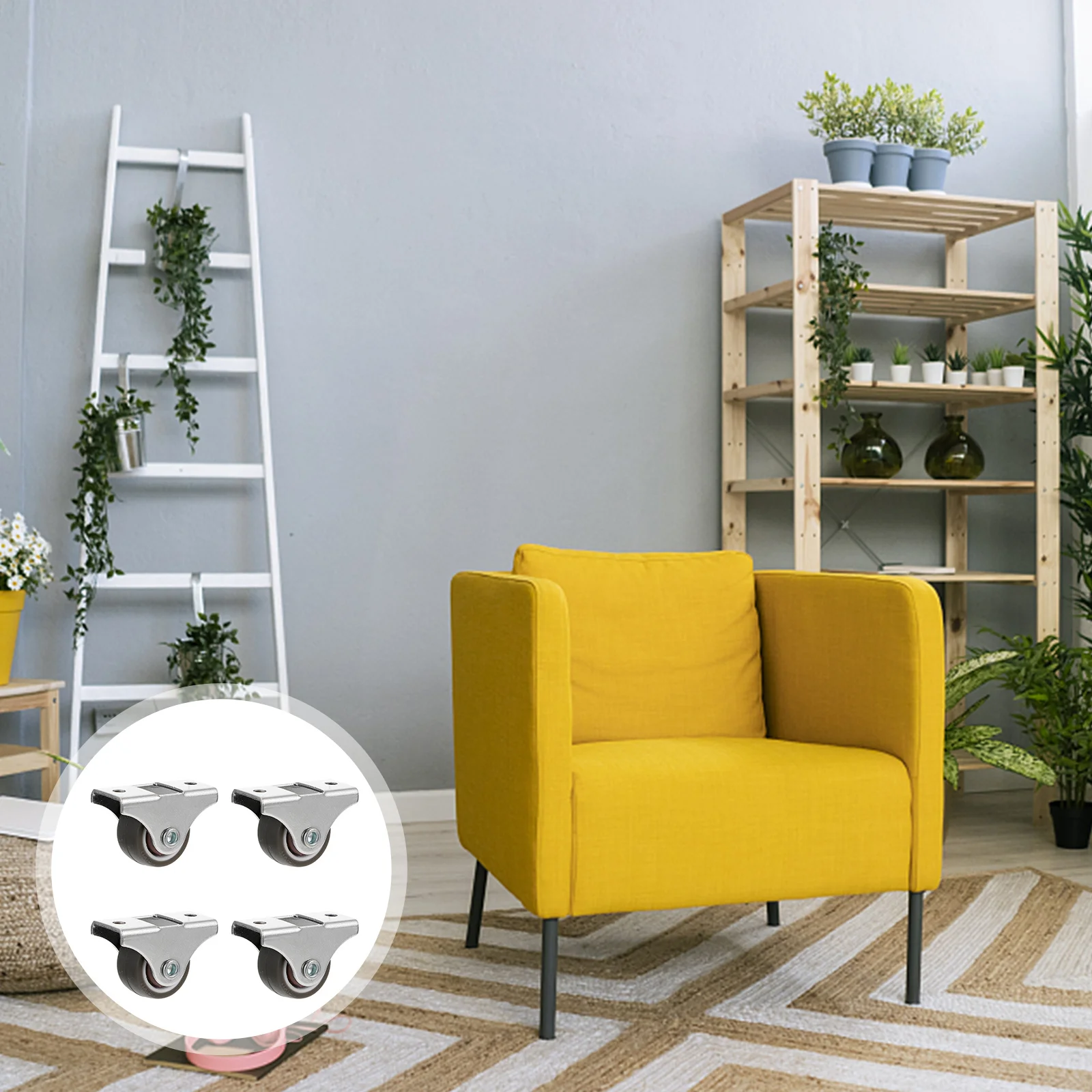 

4 Pcs Furniture Rollers Orientation Wheel Table Casters Silent Drawer Directional Rubber Desk