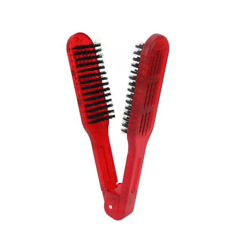 

Clamp Hair Brush Red Double Sided Brush Clamp Quick Styling High Temperature Resistance Static Free for Hairdresser for Barber