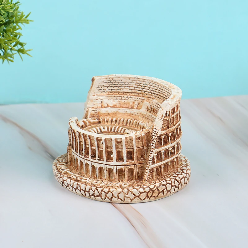 

New Simulation Ancient Rome Colosseum Resin Mini Statue Sand Table Building Desktop Decoration Classical Architecture Sculpture