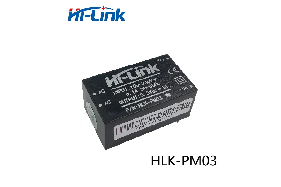 

Free shipping AC DC 10pcs/lot 220V to 3.3v 3w power supply module , original power module HLK-PM03 mini size high effeciency