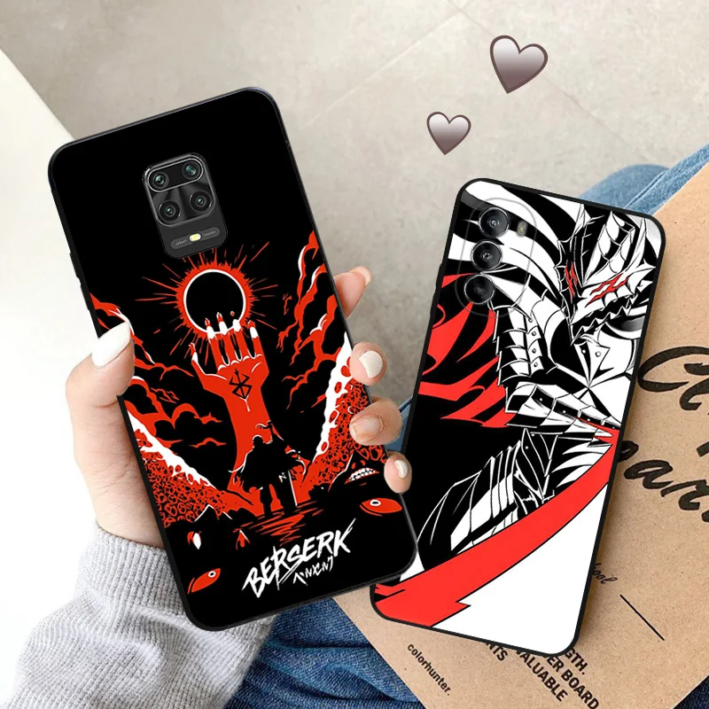 Черный мягкий чехол для телефона Motorola G32 G50 G51 5G G60 G71 G22 G52 G72 G53 G73 G60S Moto G9 Berserk Anime Skull