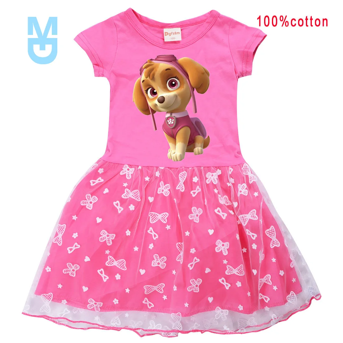 

New Girls Dress Summer Toddler Girls Clothes Christmas Party Mesh Princess Dresses PAW PATROL Cosplay Costume Children Clothing