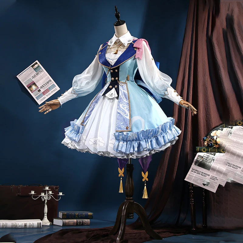 

Game Genshin Impact Cosplays Kamisato Ayaka Cosplays Costume Women Girls Dress Wig Bows Suit Cosplay Set Uniform Halloween Party