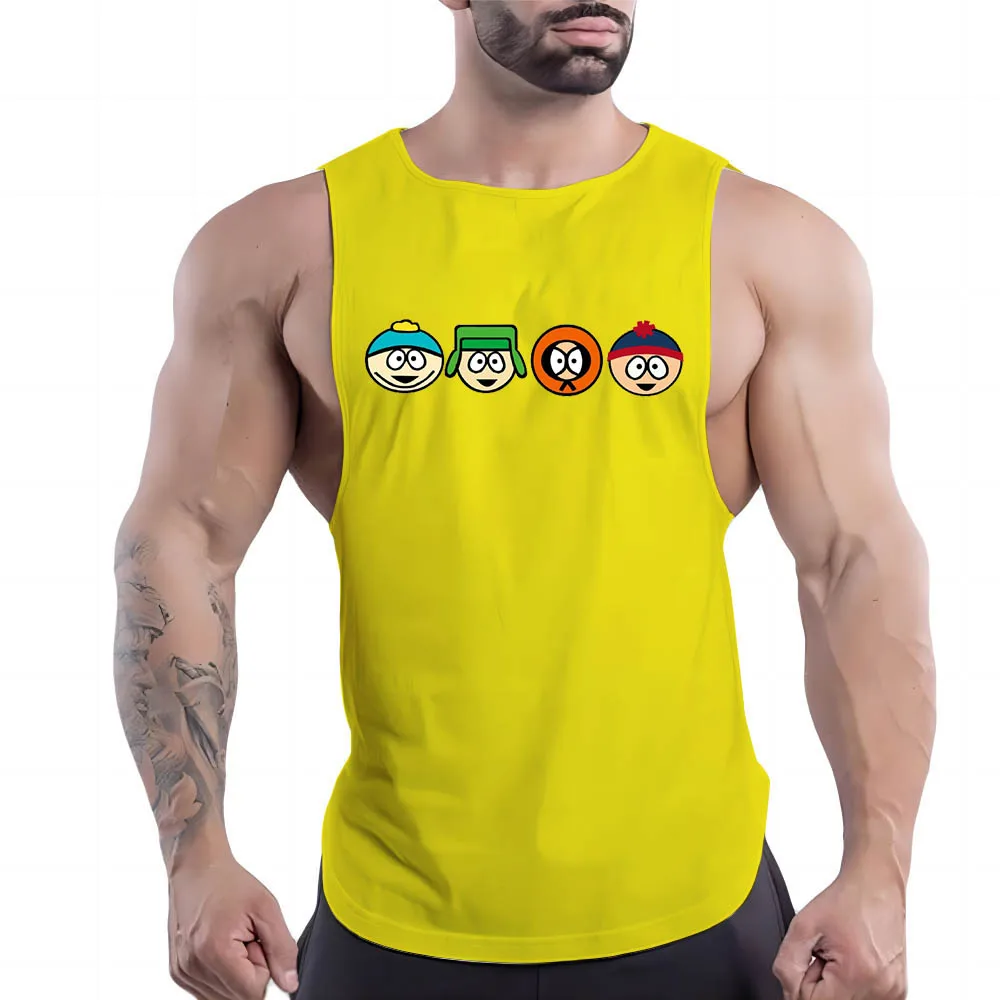 

Leisure Y2k Print Tank Top Breathable Basketball Sleeveless Shirt Outdoor Gym Clothing Men Sport Summer Quick Dry Fashion Fnaf