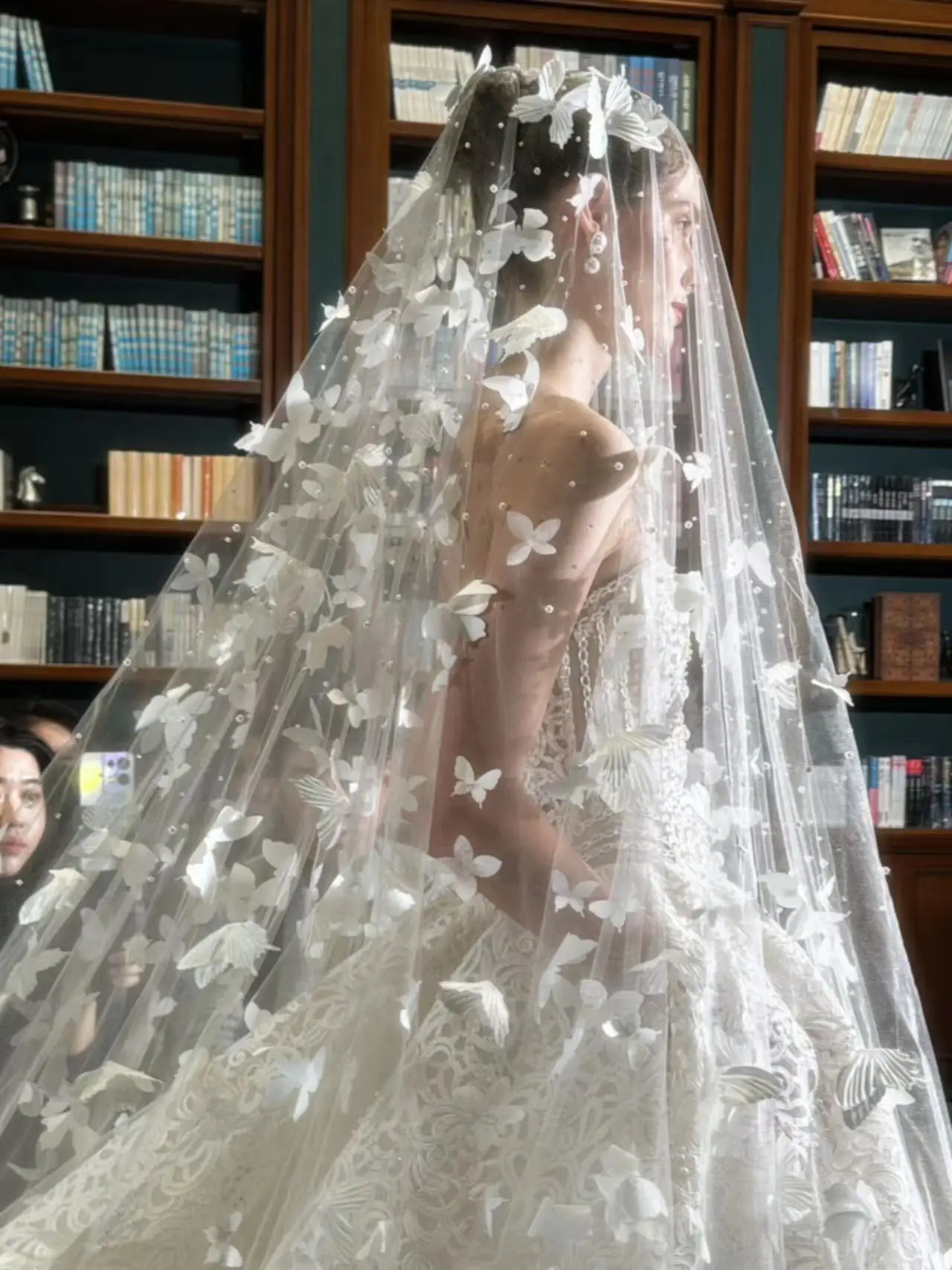 Свадебное платье для невесты белая Фата роскошная Супердлинная с тяжелым