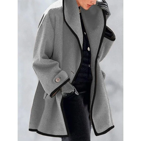 

2023 Autumn/Winter New Hooded Woolen Women's Coat Woven Jacket