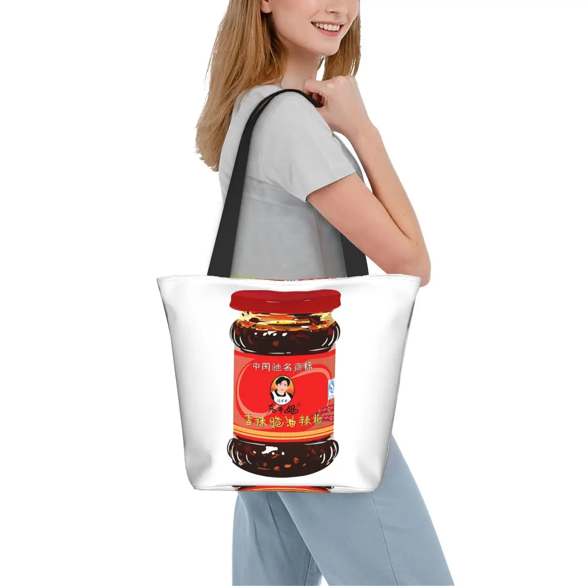 Сумка-тоут для покупок из лаодина мА жареного Чили в масле повседневная легкая