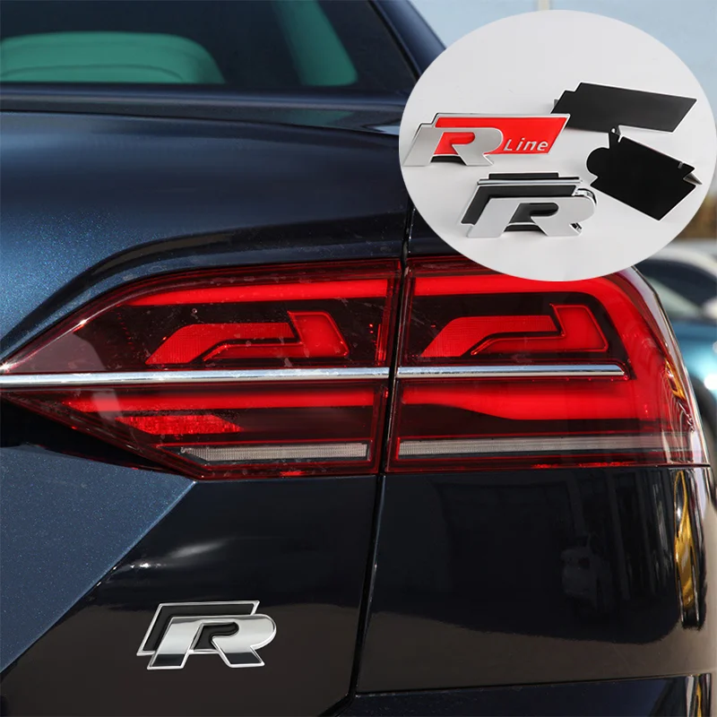 3D значок на переднюю решетку автомобиля бампер багажника R-line эмблема украшение