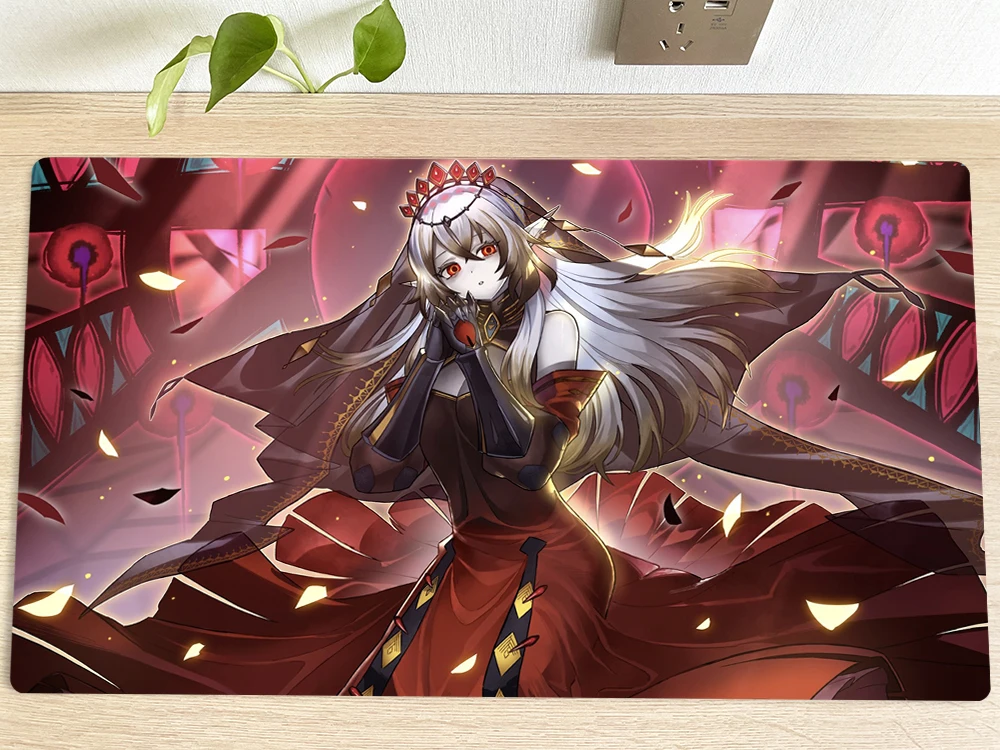 

YuGiOh Girl Playmat Blazing Cartesia, The Virtuous TCG CCG Mat Trading Card Game Mat Table Desk Play Mat Mouse Pad Free Bag